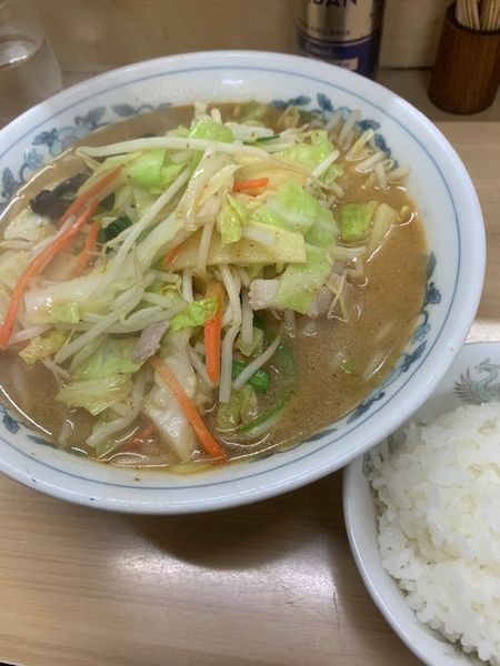 「みそタンメン・ライス・餃子（4個）セット 850円」@タンメン胖の写真