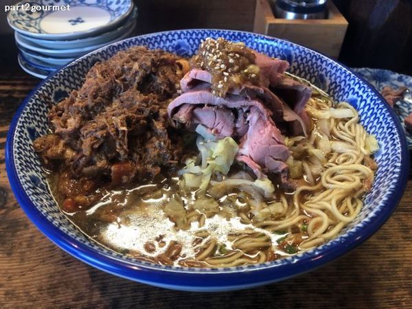 「牛そばローストビーフ 合盛 (1,150円)」@ぐるまん野州男の写真