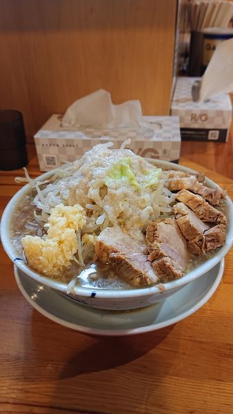 「大豚ラーメン   野菜、ニンニク、アブラ」@連の写真