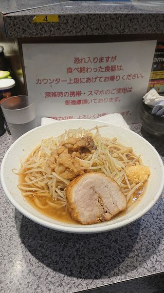 「大ラーメン  野菜  ニンニク  アブラ」@ラーメン宮郎の写真