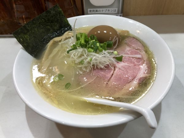 「塩らーめん（味玉入）」@麺屋 扇 SENの写真