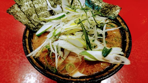 「ラーメン(麺硬･味濃)+海苔･下仁田葱･味玉(クーポン)」@厚木家の写真