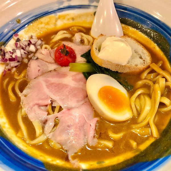 「元祖海老丸らーめん880円エビレタスチャーハン50円」@海老丸らーめんの写真