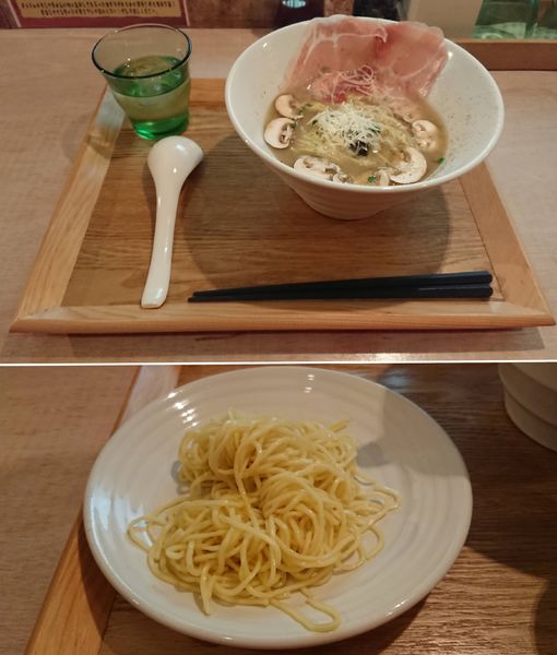 「伊太そばポルチーニ＋替玉」@伊太そば 豚骨イタリアンラーメンの写真
