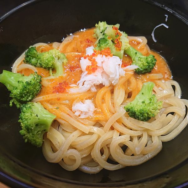 「濃厚かにまぜそば418円、替え玉110円他」@スシロー 金沢八景店の写真