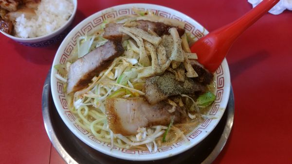 「ねぎとんしおチャーシュー麺大盛ライス小」@大ちゃんらーめんの写真