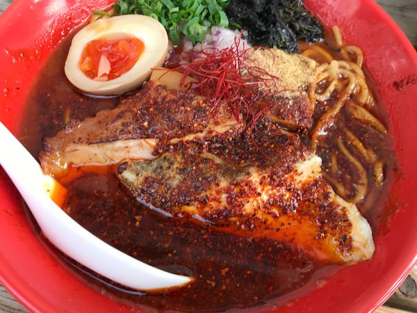 「辛白湯（マシマシ）」@麺創らいおんの写真