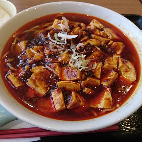 「麻婆ラーメン 大盛(無料) 590えん 税抜」@王記厨房 イオン与野ショッピングセンターの写真