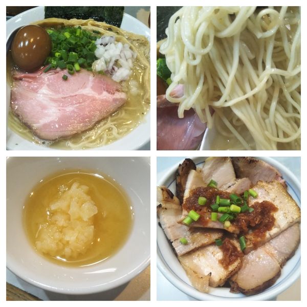 「煮干し香る塩そば＋大盛り＋チャーシュー丼」@麺屋 扇 SENの写真