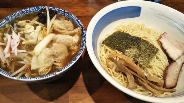 「つけワンタン野菜（中盛無料、1050円）」@麺屋 悠の写真