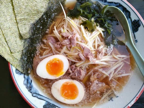 「ネギラーメン＋煮玉子」@ラーメンショップ 122号騎西店の写真