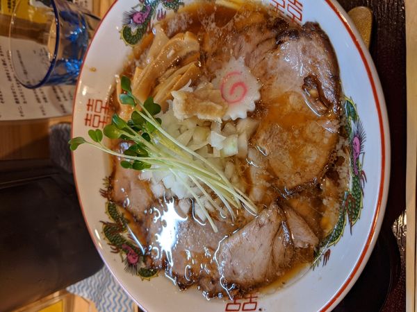 「一周年限定黒豚肉そば」@らーめん専門 Chu-Ru-Riの写真