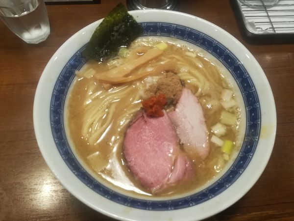 「濃厚豚骨魚介らーめん　太麺　中盛」@麺処 はら田の写真