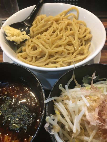 「辛味噌つけ麺¥830」@ラーメン・つけ麺 笑福 大阪西中島店の写真