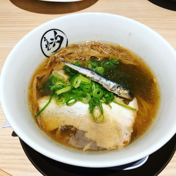 「アゴ出汁醤油らぁめんプラス穂先メンマ増し」@らぁめん 汐 刈谷店の写真