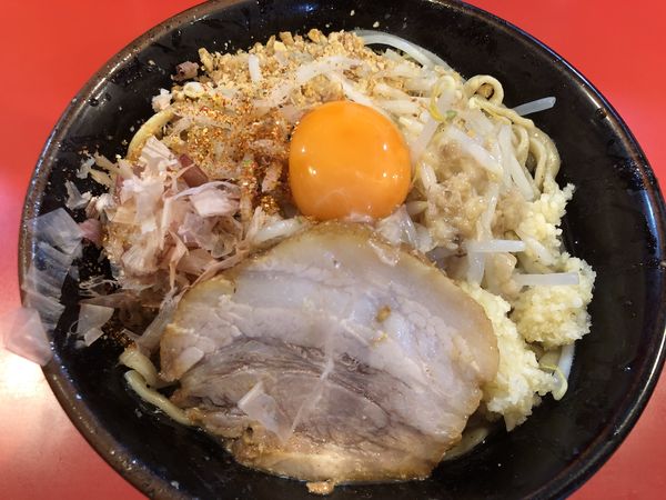 「ミニまぜそば、濃いめ以外増し」@麺屋 桐龍の写真