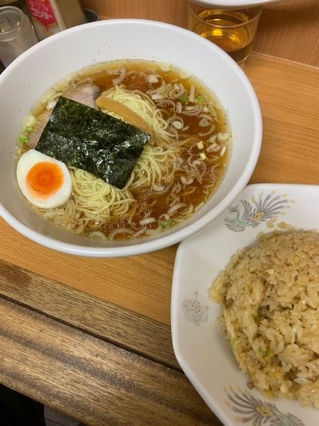 「兆徳そば 750円　半チャーハン 250円」@兆徳の写真