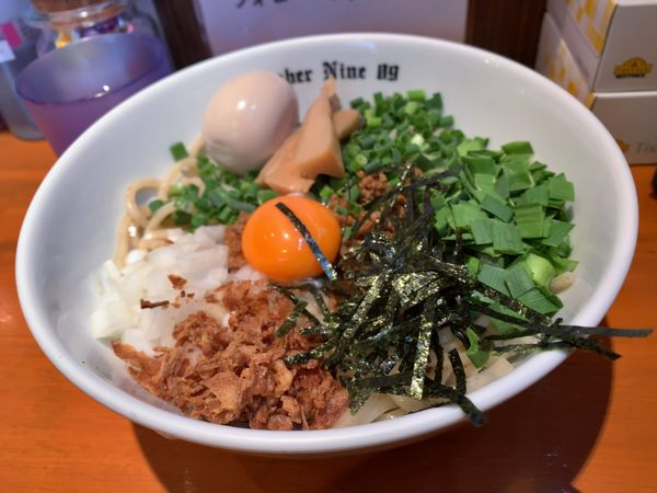 「【限定】台湾まぜそば」@麺Dining Number Nine 09の写真