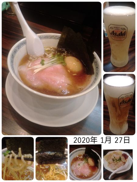 「醤油 太麺」@稲荷屋の写真