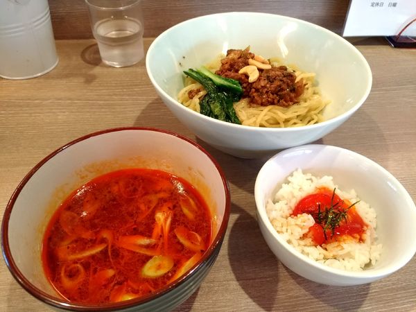 「癖旨辛つけ麺（900円）＋漬け卵黄丼（50円）」@中華そば 和渦 TOKYOの写真