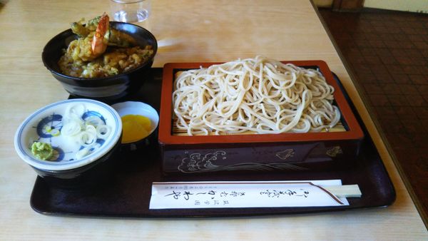 「ミニ天丼セット」@かしわやの写真