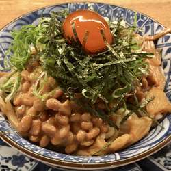 アサヒスーパードライ生中 → 日式納豆麺