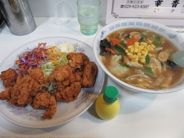 「広東麺（７００円）＋唐揚げ７００円」@幸香の写真