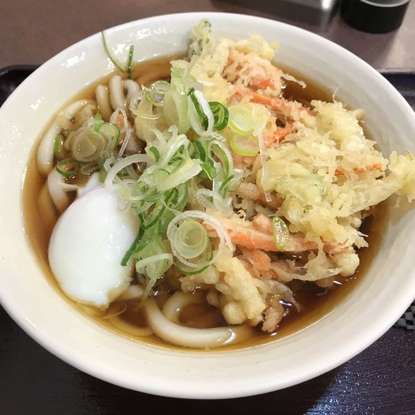 「かき揚げ玉子（￥470）」@そば処 かめや 銀座店の写真
