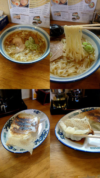 「『ラーメン+餃子5個(￥650+350)』」@手打ラーメン 恵比寿屋の写真