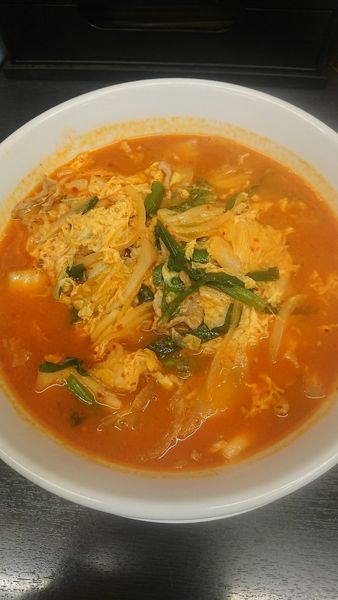 「チゲ味噌ラーメン」@日高屋 池袋東口駅前店の写真