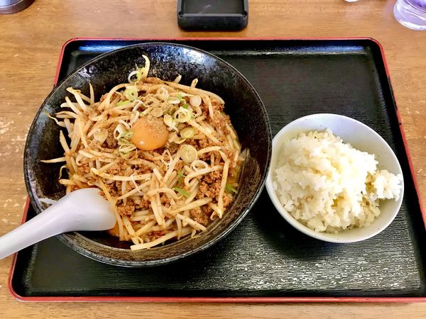 「Aランチ(まぜめん こってりごま+ご飯)」@らーめん ごまやの写真