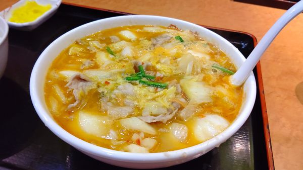 「スタミナラーメンセット小(ライス＋唐揚げ）９８０円」@天理スタミナラーメン 本店の写真