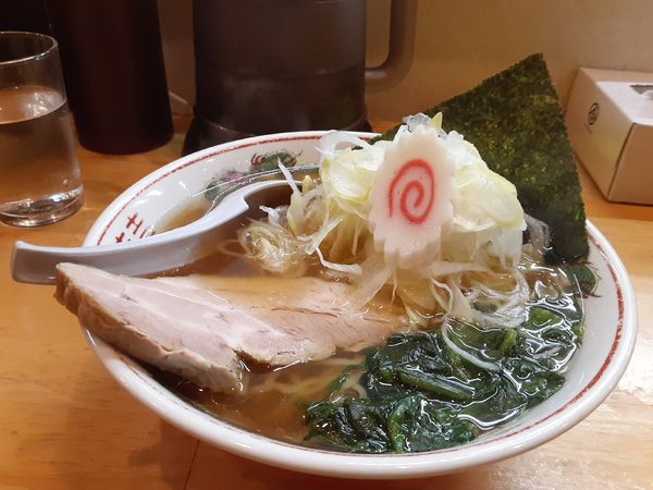 「らぁめん 白ねぎトッピング」@らぁめん 鶏支那屋の写真