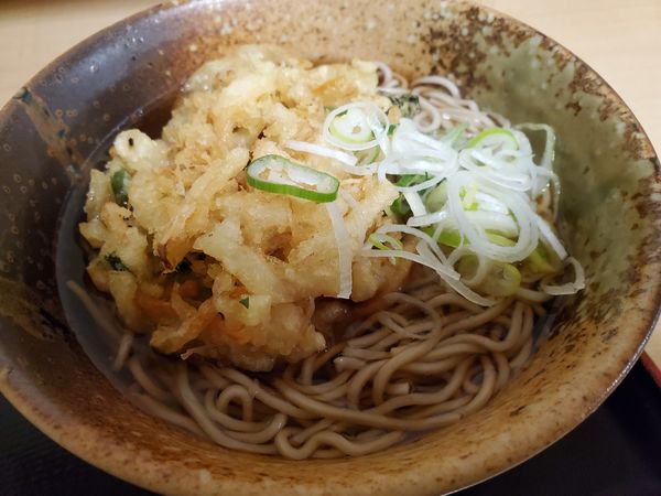 「かき揚げそば480円」@えきめんや 品川店の写真