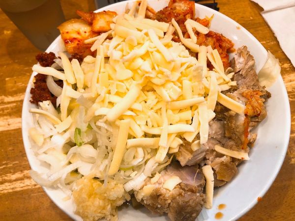 「豚キムチまぜそば」@麺屋豚道場の写真