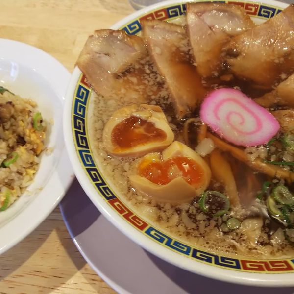 「半チャン肉そばセット 1250円」@肉そば麺達の写真