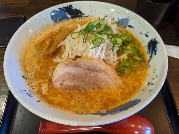 「辛みそとんこつらーめん　950円+大盛り100円」@拉麺  登の写真