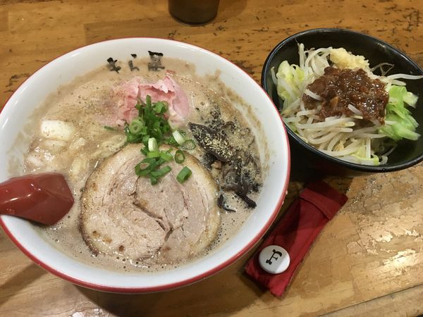 「2種盛りチャーシューどとんこつ＋チェンジ郎」@きら星の写真