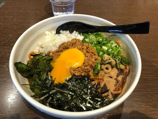 「台湾まぜそば　大盛」@麺処 田ぶし 沼津店の写真