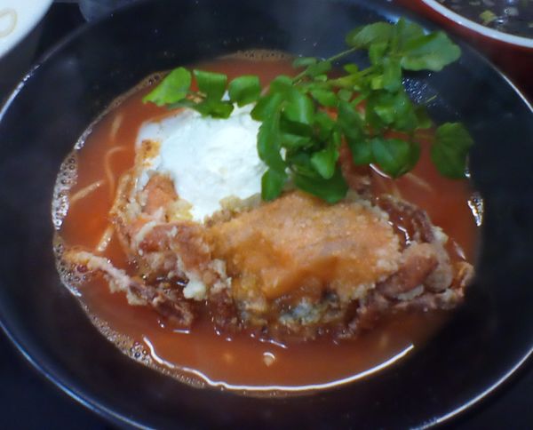 「[限定]渡り蟹のビスク風&ソフトシェルクラブ」@自家製麺SHINの写真