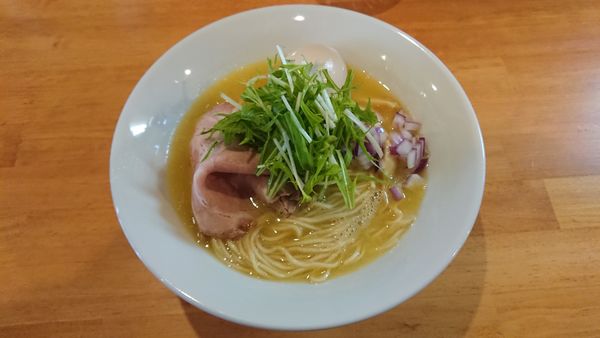 「味玉濃厚鶏そば 800円 + 辛子高菜ごはん 110円」@らーめん コッコの写真
