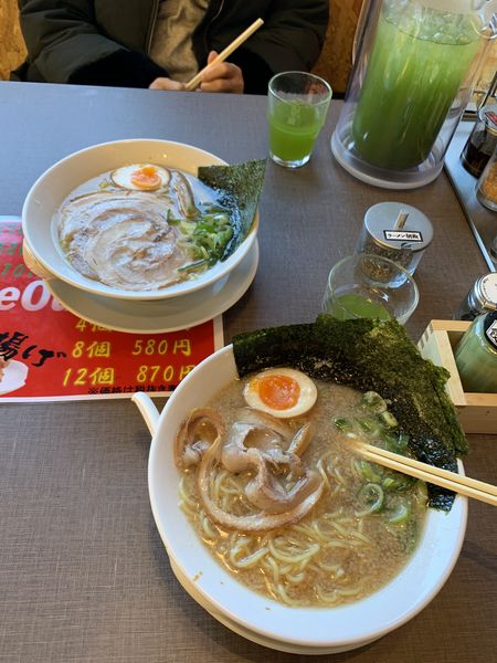 「熟成醤油ラーメン+餃子セット」@きゃべとんラーメン 横浜青葉台店の写真