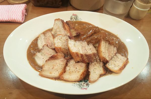 「賄の豚カレー+サービスヒレカツ1枚」@日乃屋カレー 秋葉原店の写真