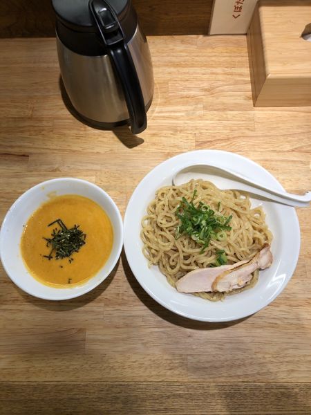「えび香るピリ辛つけ麺(大)」@くぼた製麺処の写真