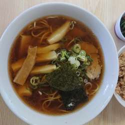 白メンマ醤油ラーメン＋ほたて飯