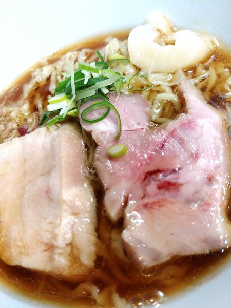 「アジ煮干し中華そば・手揉み麺」@中華そば 梟の写真