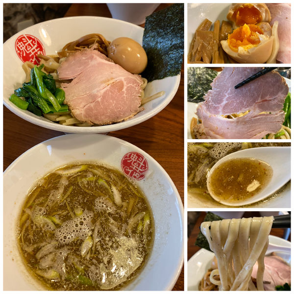 「魁花つけめん 塩 850円＊中盛300g選択 味玉100円」@天然魳煮干だしらーめん創房 魁花の写真