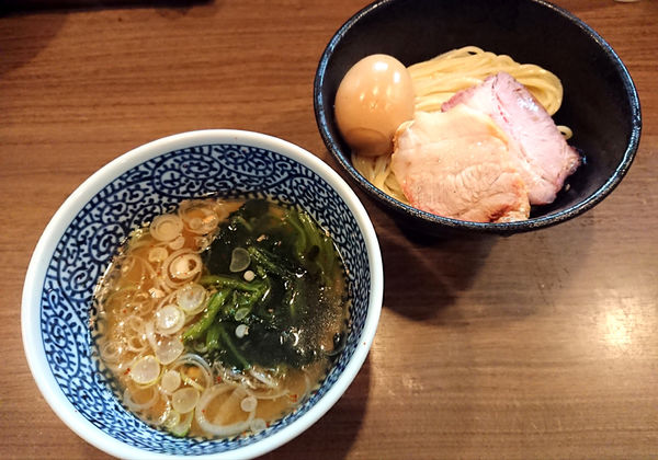 「生姜塩つけ麺(試作ver.)+味玉」@煮干しつけ麺 宮元の写真