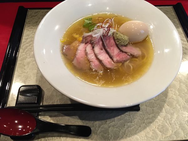 「特製チャーシュー麺　味玉」@江戸前つけ麺 銀座 魄瑛の写真