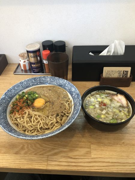 「かま玉つけめん」@中華そば専門 とんちぼの写真